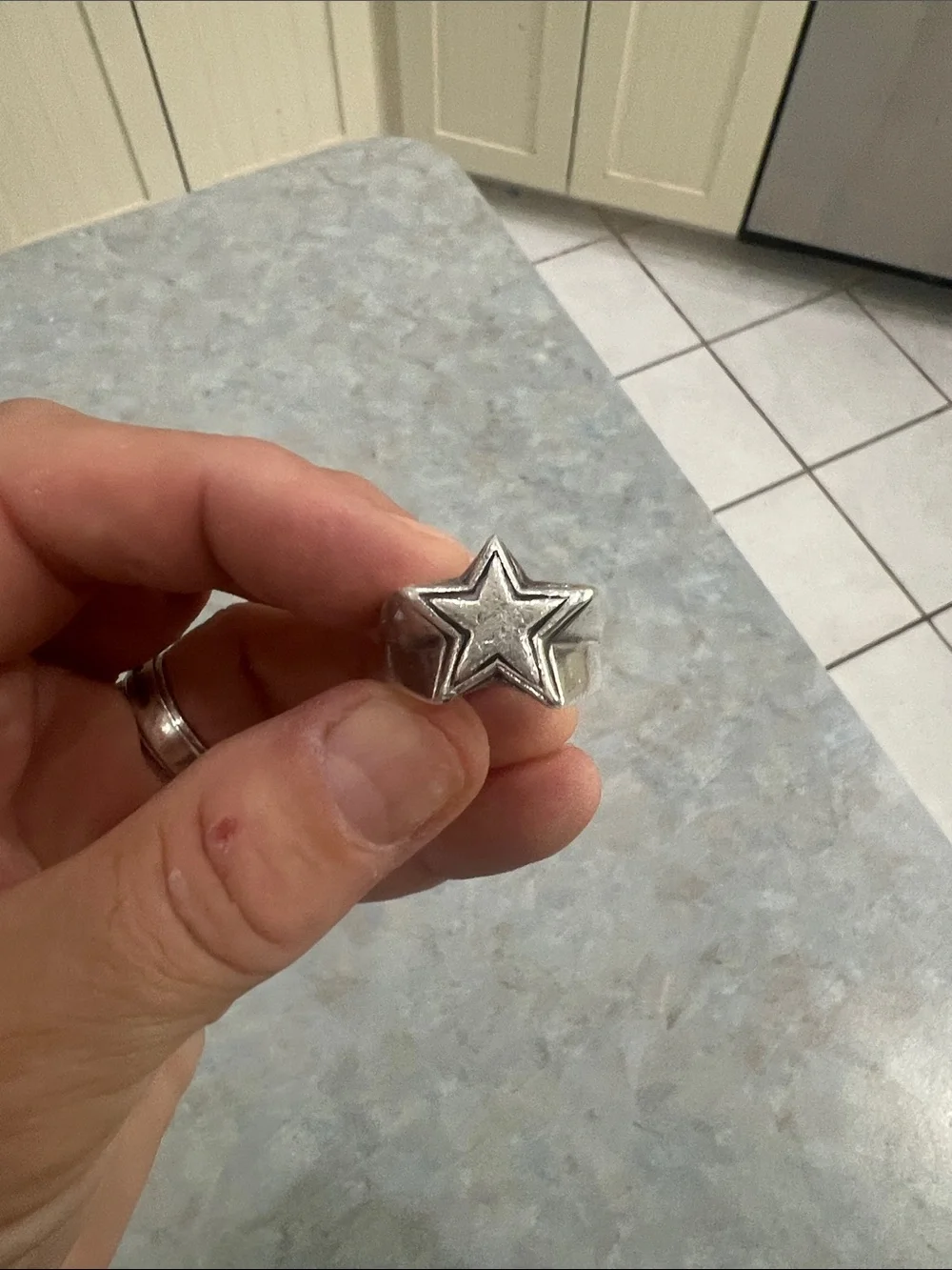 Silver Star Signet Ring - Men's Accessory